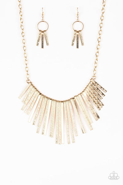 Paparazzi Welcome To The Pack - Gold Necklace