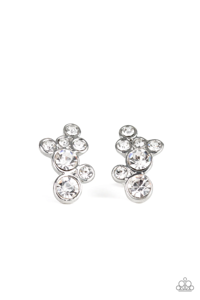 Paparazzi Treasure Treat - White Earrings