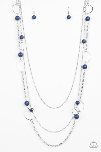 Paparazzi Beachside Babe - Blue Necklace