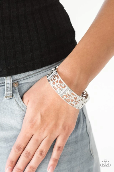 Paparazzi Yours and VINE - White Bracelet