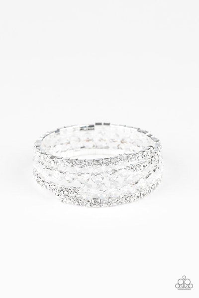 Paparazzi Glam-ified Fashion - White Bracelet