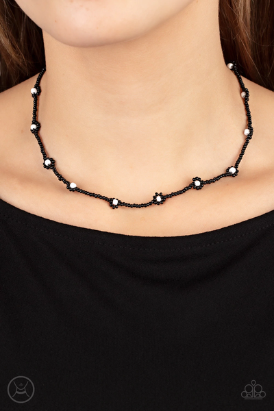 Paparazzi Colorfully Flower Child - Black Necklace
