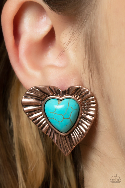 Paparazzi Rustic Romance - Copper Earrings