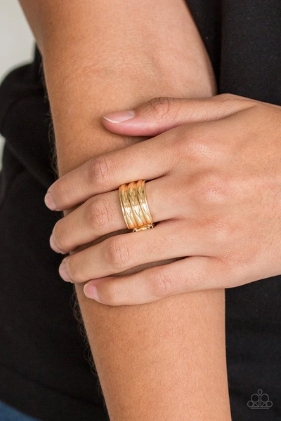 Paparazzi Rough Around The Edges - Gold Ring
