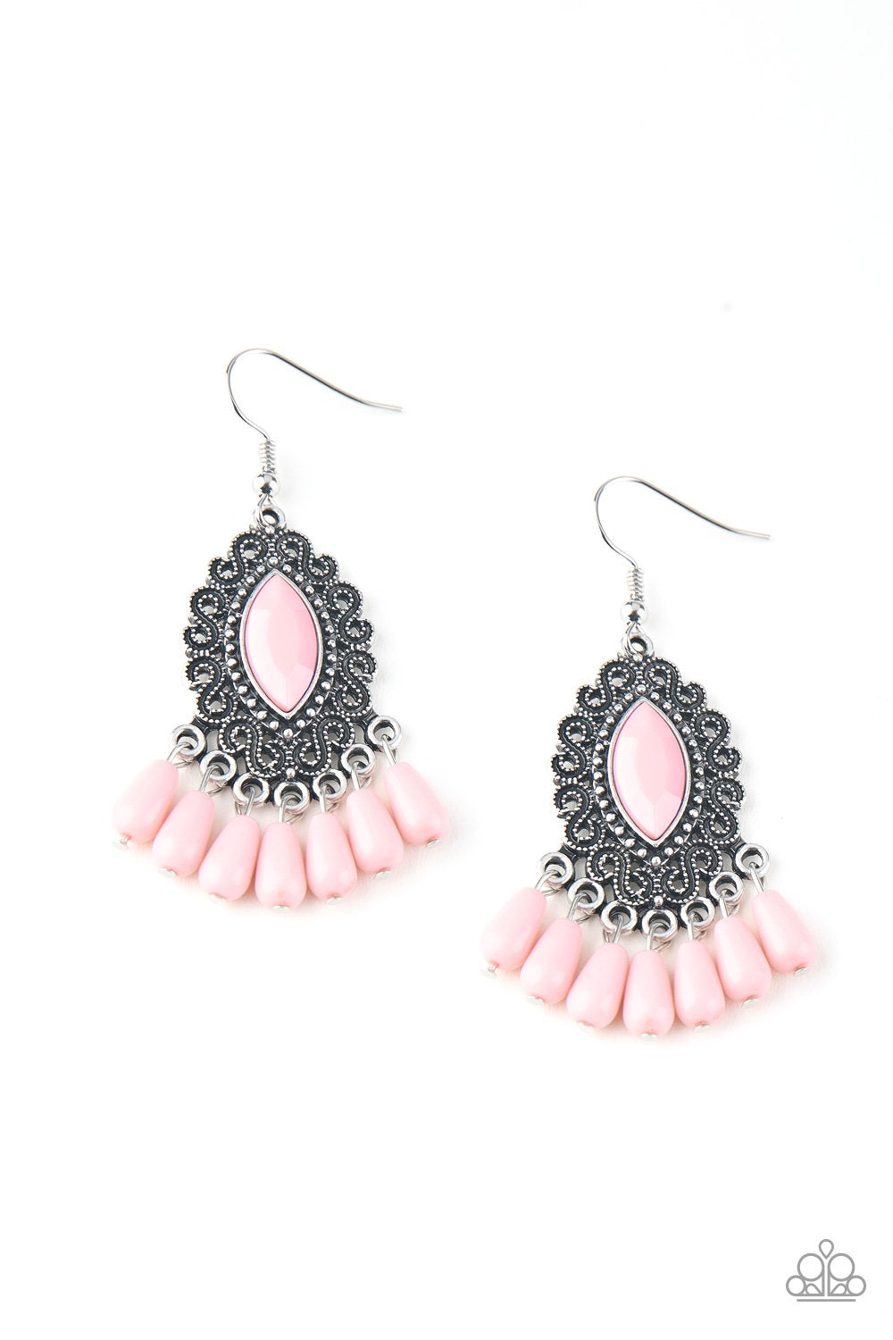 Paparazzi Private Villa - Pink Earrings