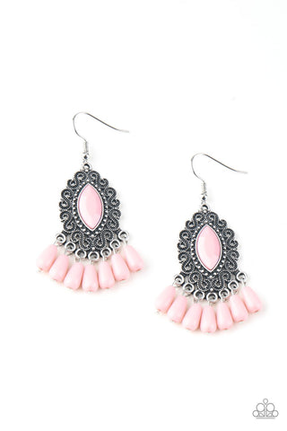 Paparazzi Private Villa - Pink Earrings