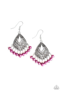 Paparazzi Gracefully Gatsby - Purple Earrings
