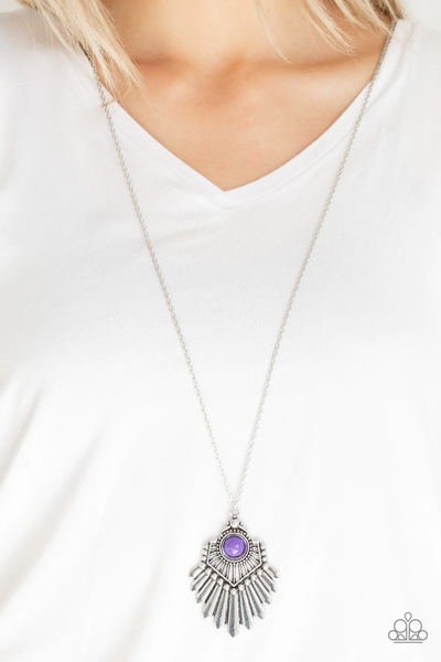 Paparazzi Inde-PENDANT Idol - Purple Necklace