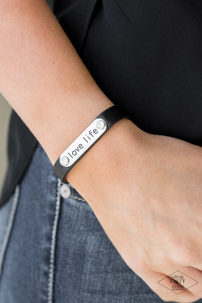 Paparazzi Love Life - Black Bracelet