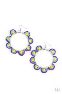 Paparazzi Groovy Gardens - Yellow Earrings