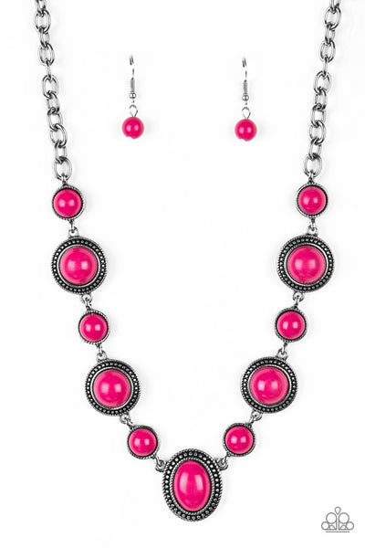 Paparazzi Voyager Vibes - Pink Necklace