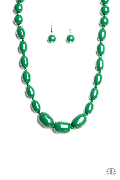 Paparazzi Poppin Popularity - Green Necklace
