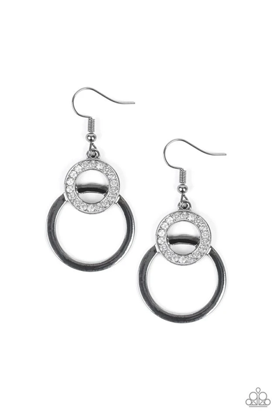 Paparazzi Regal Refinery - Black Earrings