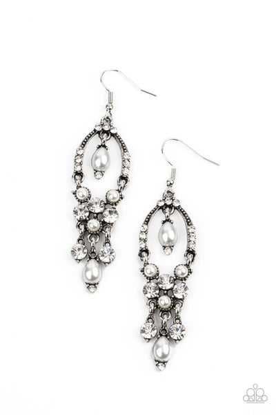 Paparazzi Back In The Spotlight - White Earrings