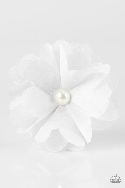 Paparazzi Winter Formal - White Hair Clip
