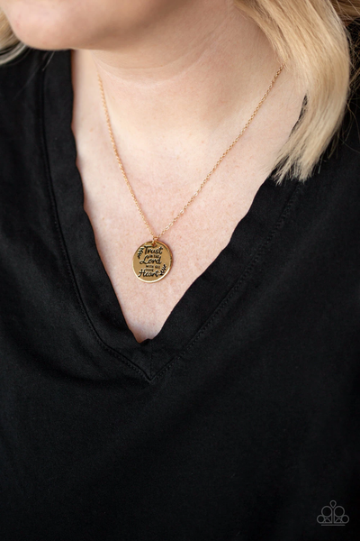 Paparazzi All You Need Is Trust - Gold Necklace
