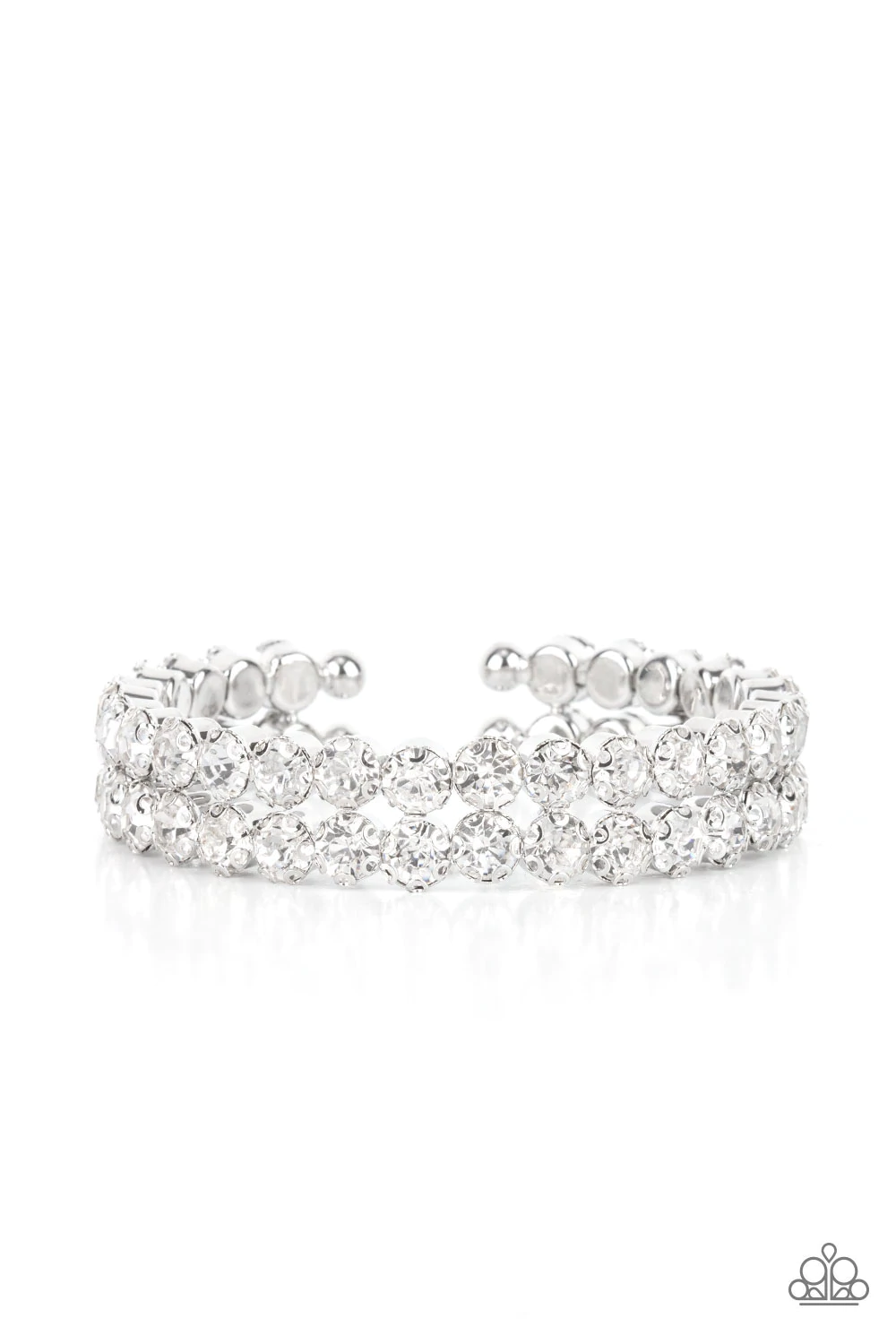 Paparazzi Megawatt Majesty - White Bracelet