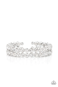 Paparazzi Megawatt Majesty - White Bracelet