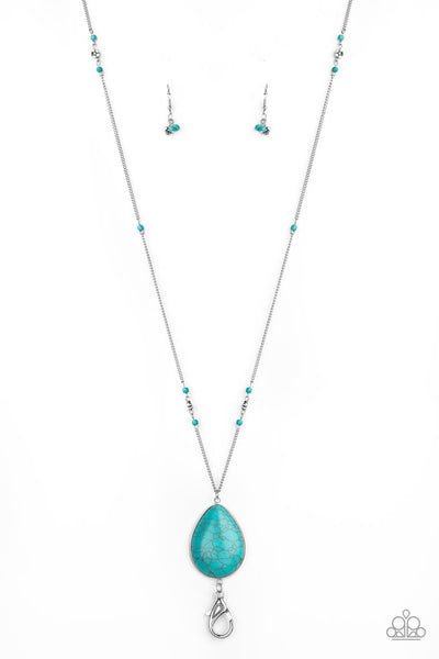 Paparazzi Desert Meadow - Blue Lanyard