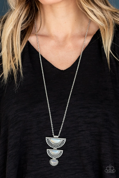 Paparazzi Serene Sheen - White Necklace