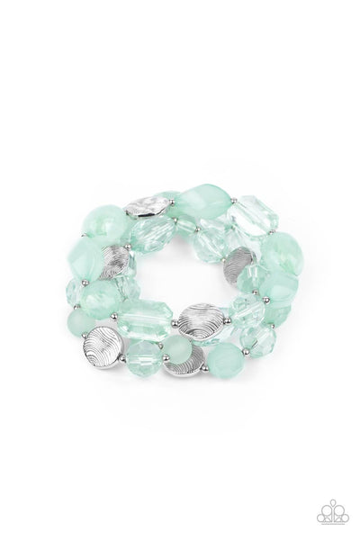 Paparazzi Oceanside Bliss - Green Bracelet
