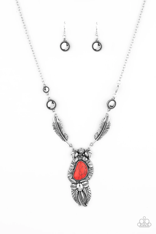 Paparazzi Ruler of The Roost - Red Necklace