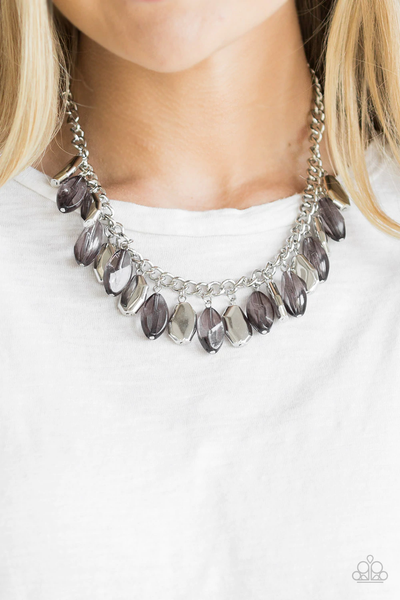 Paparazzi Fringe Fabulous - Silver Necklace