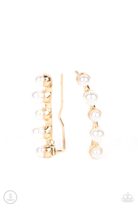 Paparazzi Drop-Top Attitude - Gold Earrings