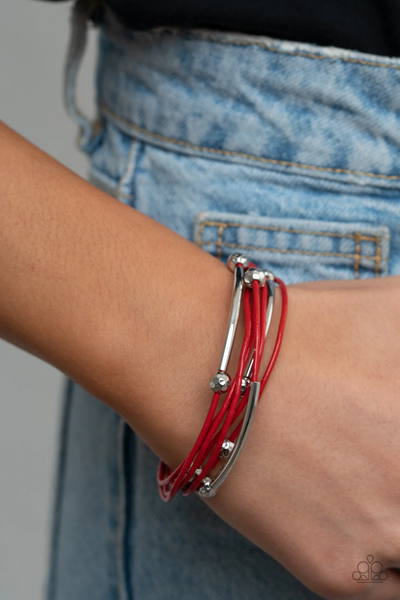 Paparazzi Magnetically Modern - Red Bracelet