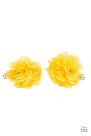 Paparazzi Basket Full of Posies - Yellow Hair Clip