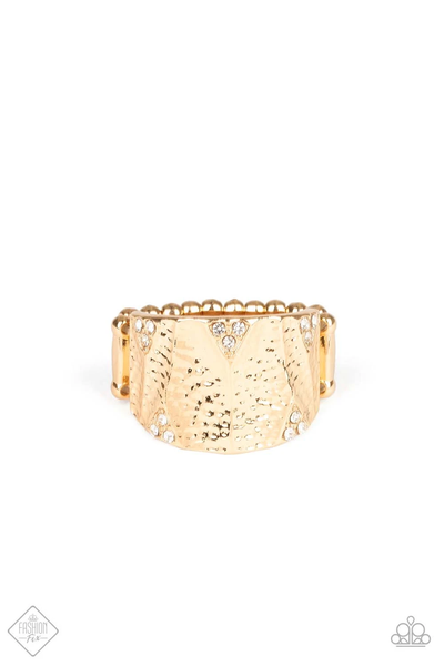 Paparazzi Industrial Indentation - Gold