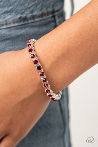 Paparazzi Starry Social - Red Bracelet