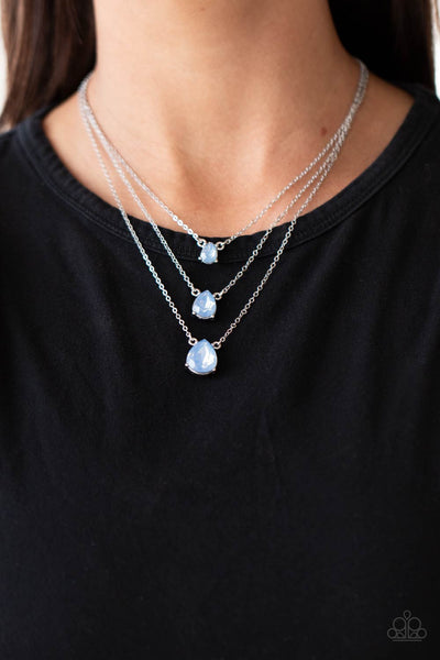 Paparazzi Dewy Drizzle - Blue Necklace