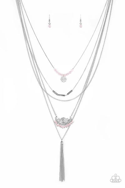 Paparazzi Malibu Mixer - Pink Necklace