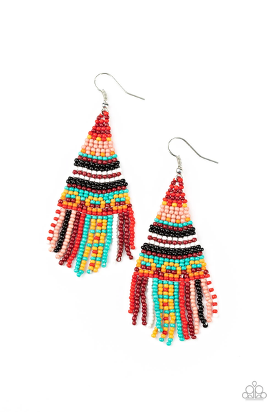 Paparazzi Beaded Bohemian- Red