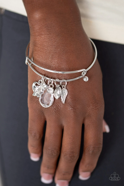 Paparazzi Heart of BOLD - White Bracelet