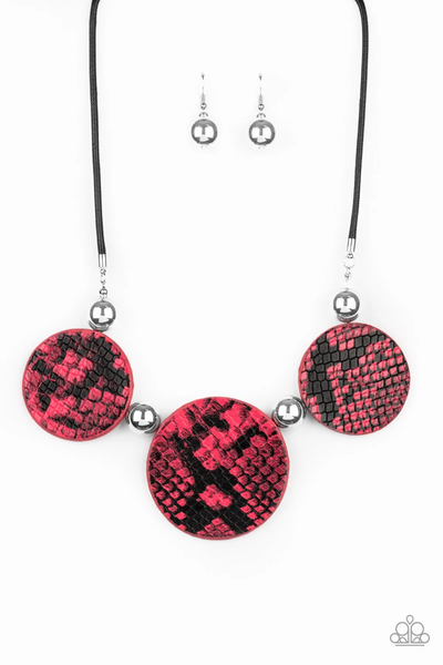 Paparazzi Viper Pit - Pink Necklace