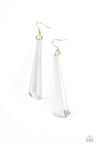 Paparazzi Break The Ice - Gold Earrings