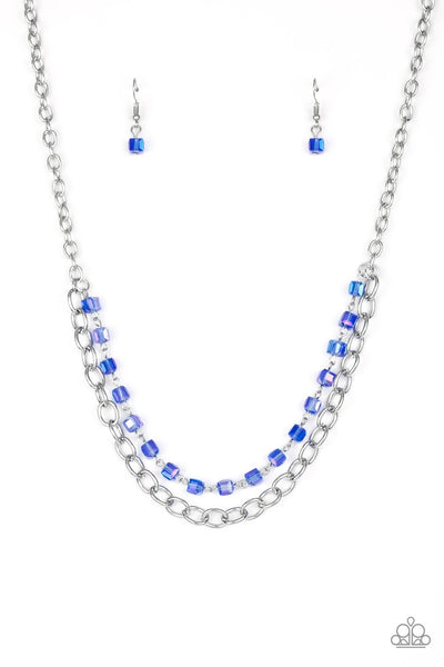 Paparazzi Block Party Princess - Blue Necklace